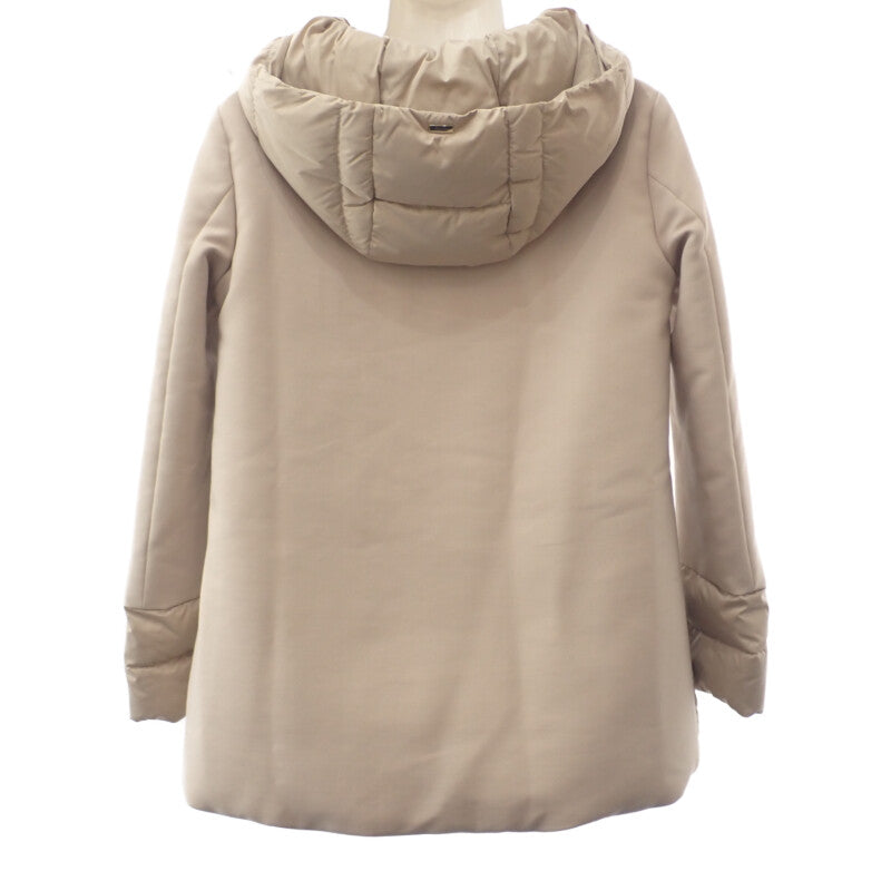 ヘルノ Herno ミディアム 40 PI1139D-12170-1985 ダウンジャケット ナイロン ベージュ レディース【中古】【Aランク】