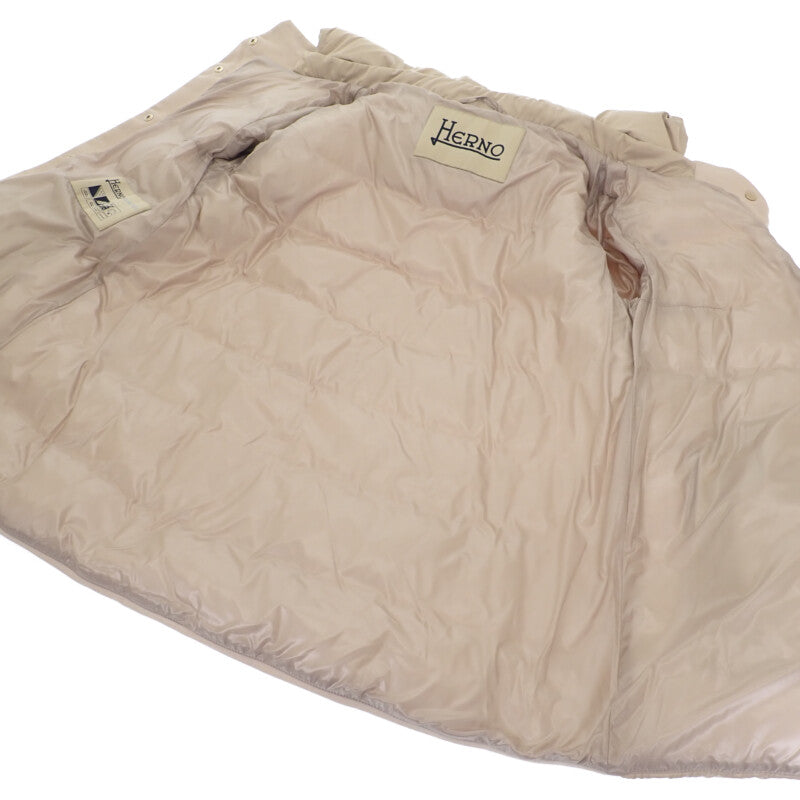 ヘルノ Herno ミディアム 40 PI1139D-12170-1985 ダウンジャケット ナイロン ベージュ レディース【中古】【Aランク】