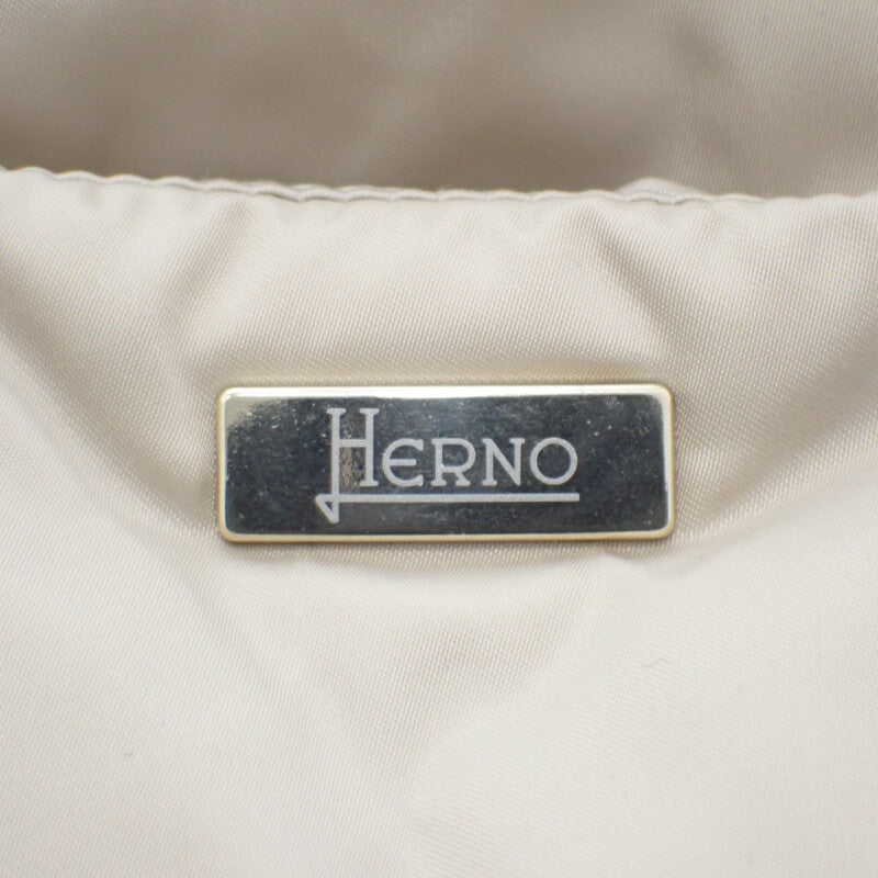 ヘルノ Herno ミディアム 40 PI1139D-12170-1985 ダウンジャケット ナイロン ベージュ レディース【中古】【Aランク】