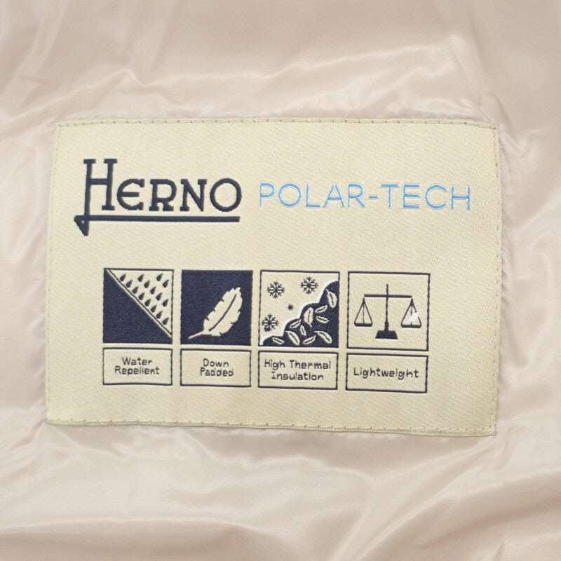ヘルノ Herno ミディアム 40 PI1139D-12170-1985 ダウンジャケット ナイロン ベージュ レディース【中古】【Aランク】