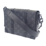 ルイヴィトン LOUIS VUITTON トランク・メッセンジャー PM M45727 ショルダーバッグ モノグラムキャンバス ブラック ブラック金具 メンズ【中古】【ABランク】