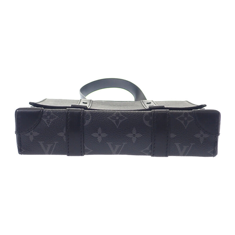 ルイヴィトン LOUIS VUITTON トランク・メッセンジャー PM M45727 ショルダーバッグ モノグラムキャンバス ブラック ブラック金具 メンズ【中古】【ABランク】