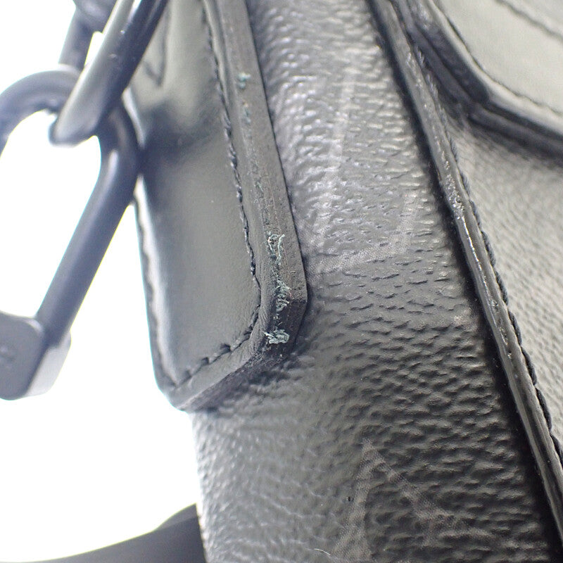 ルイヴィトン LOUIS VUITTON トランク・メッセンジャー PM M45727 ショルダーバッグ モノグラムキャンバス ブラック ブラック金具 メンズ【中古】【ABランク】