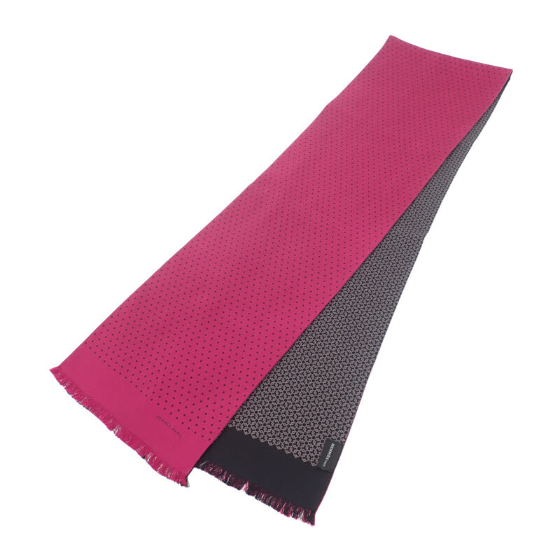 エルメス HERMES ポルカドット スカーフ シルク ピンク ブラック レディース【中古】【ABランク】