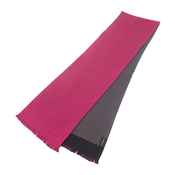 エルメス HERMES ポルカドット スカーフ シルク ピンク ブラック レディース【中古】【ABランク】