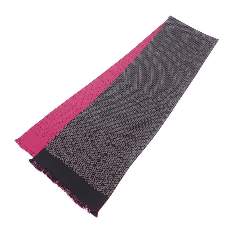 エルメス HERMES ポルカドット スカーフ シルク ピンク ブラック レディース【中古】【ABランク】