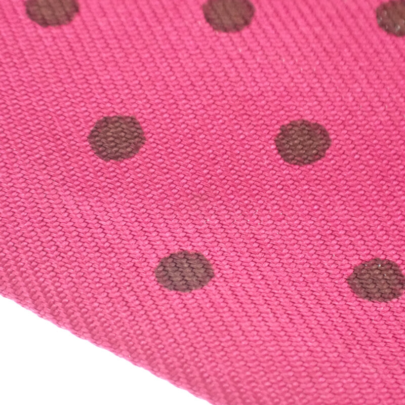 エルメス HERMES ポルカドット スカーフ シルク ピンク ブラック レディース【中古】【ABランク】