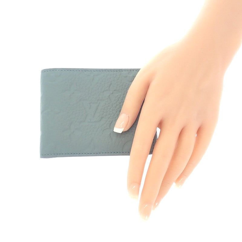 ルイヴィトン LOUIS VUITTON ポルトフォイユ・ミュルティプル M14252 二つ折り財布 レザー トリヨンモノグラム レディース【中古】【Aランク】