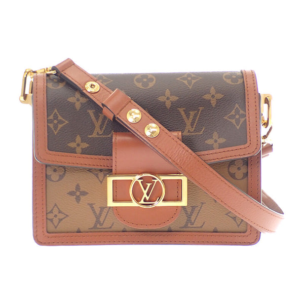 ルイヴィトン LOUIS VUITTON ドーフィーヌ MINI M45949 モノグラム ショルダーバッグ モノグラムキャンバス ブラウン ゴールド金具 レディース【中古】【ABランク】