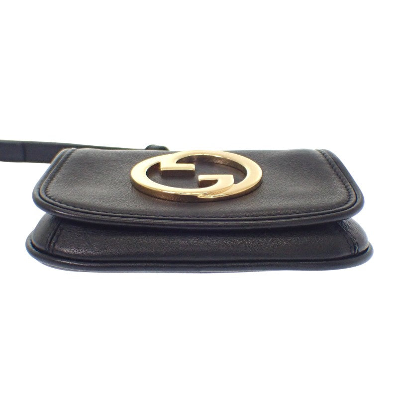 グッチ GUCCI ブロンディ 698635 カードケース レザー ブラック ゴールド金具 レディース【中古】【ABランク】 グッチ GUCCI ブロンディ 698635 カードケース レザー ブラック