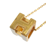 エルメス HERMES カージュドアッシュ Hキューブ ネックレス メタル ゴールド アイボリー ゴールド金具 レディース【中古】【ABランク】