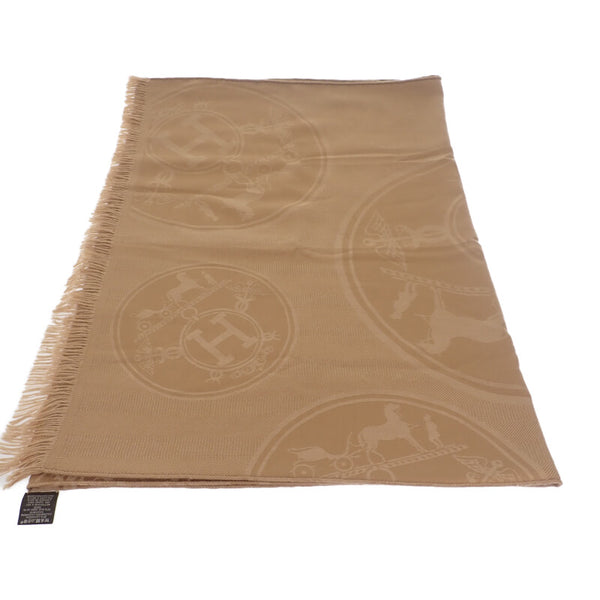 エルメス HERMES ニュー・リヴリス 大判ストール ベージュ H262494S_A3 ストール カシミヤ シルク ベージュ レディース メンズ ユニセックス【中古】【ABランク】