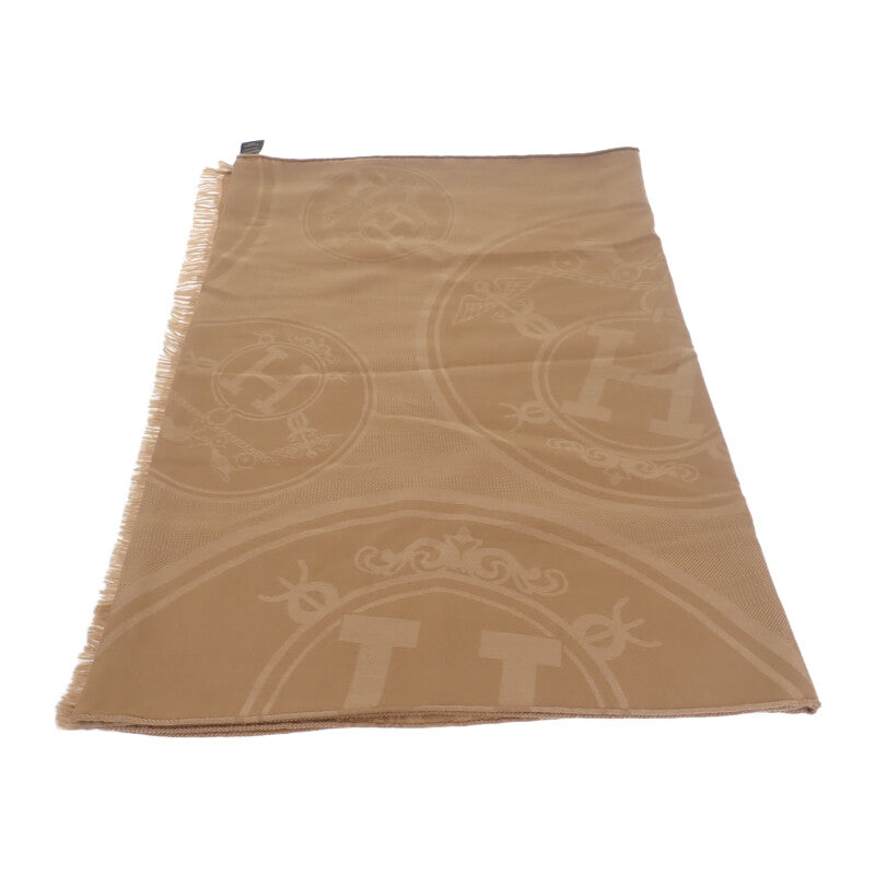 ☆美品☆HERMES ニューリブリス 大判ストール カシミア シルク ベージュ エルメス HERMES ニュー・リヴリス 大判ストール ベージュ H262494S_A3