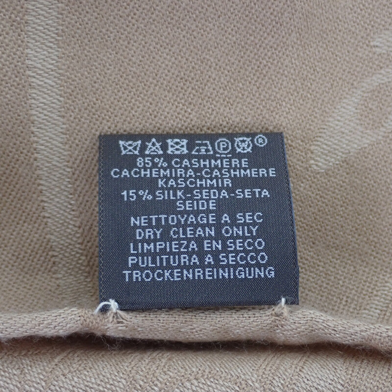 エルメス HERMES ニュー・リヴリス 大判ストール ベージュ H262494S_A3 ストール カシミヤ シルク ベージュ レディース メンズ ユニセックス【中古】【ABランク】