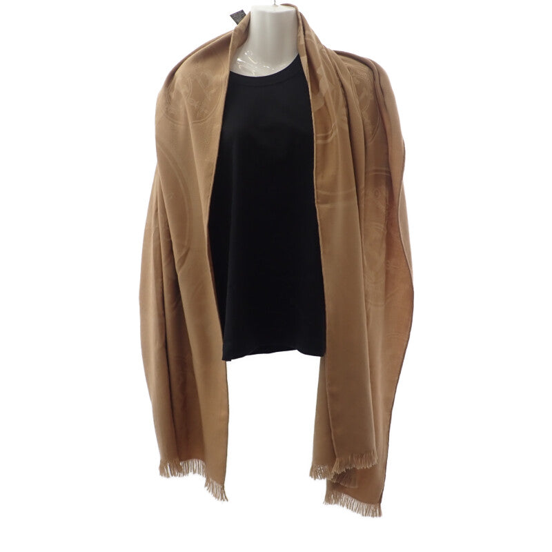 エルメス HERMES ニュー・リヴリス 大判ストール ベージュ H262494S_A3 ストール カシミヤ シルク ベージュ レディース メンズ ユニセックス【中古】【ABランク】