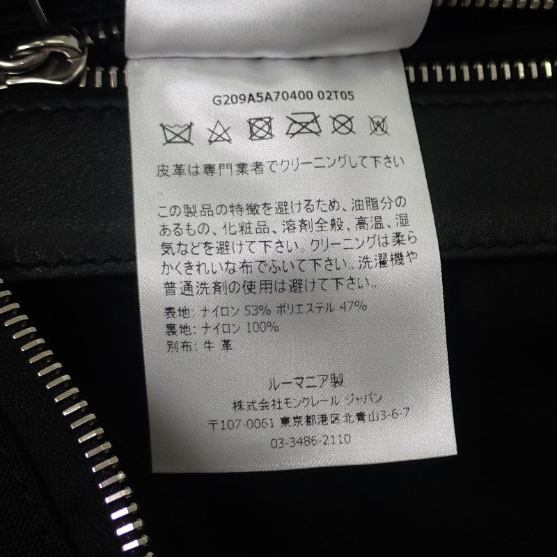 モンクレール MONCLER PIERRICK ピエリック バックパック G209A5A70400 02T05 リュック・デイパック ナイロン ポリエステル 牛革 ブラック メンズ レディース【中古】【ABランク】