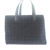 シャネル CHANEL ニュートラベルライントート MM A15991 トートバッグ ナイロン レザー ブラック レディース【中古】【ABランク】