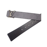 ルイヴィトン LOUIS VUITTON LV イニシャル 40MM リバーシブル M0285U ベルト カーフ モノグラムエクリプスキャンバス ブラック メンズ【中古】【Bランク】