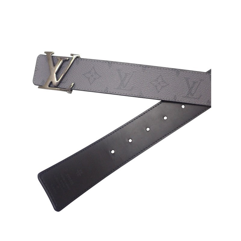 ルイヴィトン LOUIS VUITTON LV イニシャル 40MM リバーシブル M0285U ベルト カーフ モノグラムエクリプスキャンバス ブラック メンズ【中古】【Bランク】
