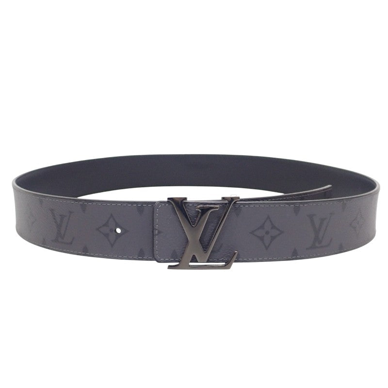 ルイヴィトン LOUIS VUITTON LV イニシャル 40MM リバーシブル M0285U ベルト カーフ モノグラムエクリプスキャンバス ブラック メンズ【中古】【Bランク】