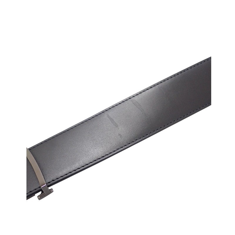 ルイヴィトン LOUIS VUITTON LV イニシャル 40MM リバーシブル M0285U ベルト カーフ モノグラムエクリプスキャンバス ブラック メンズ【中古】【Bランク】