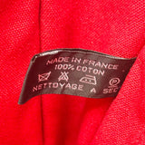 エルメス HERMES ドーヴィルPM ハンドバッグ キャンバス レッド レディース【中古】【ABランク】