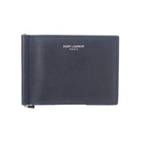 サンローラン SAINT LAURENT ビルクリップウォレット 378005BTY0N1000 二つ折り財布 レザー ブラック シルバー金具 メンズ レディース【中古】【Aランク】