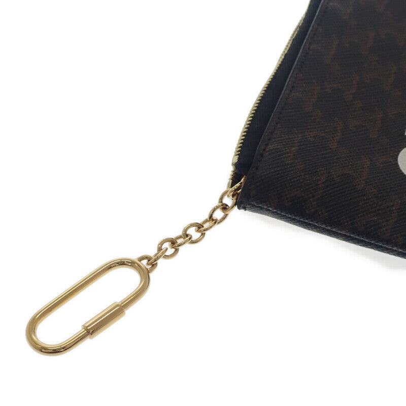 セリーヌ CELINE コインパース 10C662CA2.38NO コインケース ポリウレタン ブラウン レディース【中古】【ABランク】