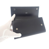 ディオール Dior ロングフラップウォレット 2ESBC312CDI_H00N 長財布 カーフ ブラック シルバー金具 メンズ レディース【中古】【ABランク】