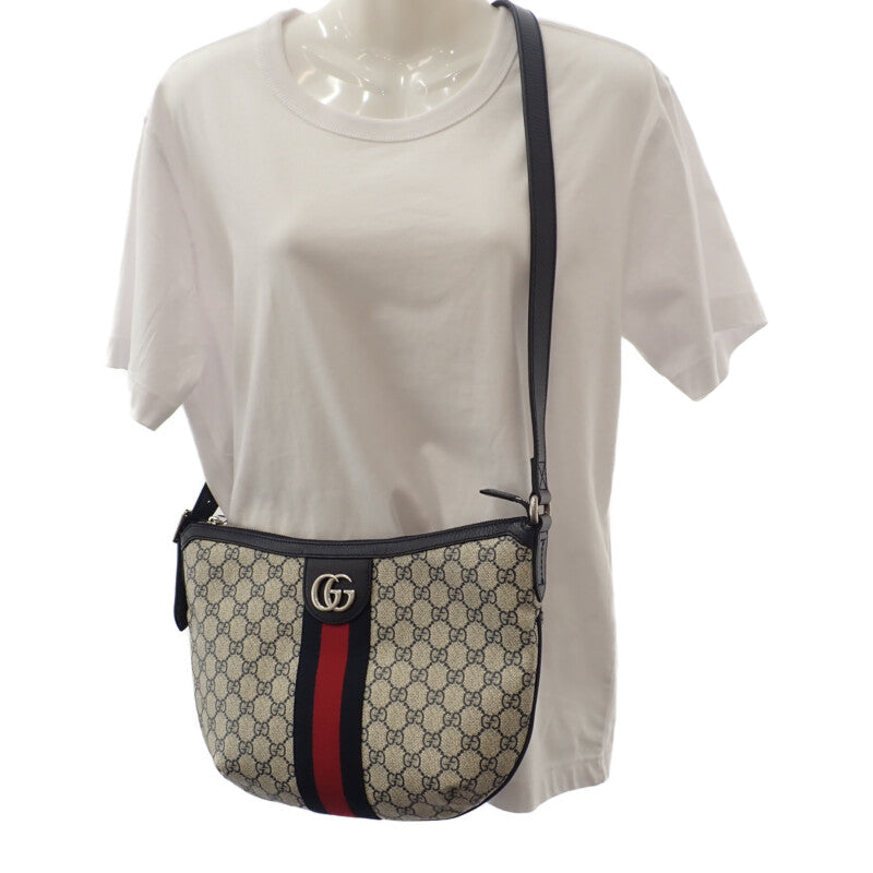 グッチ GUCCI オフィディア GGスモール 598125 2ZGMN 4076 ショルダーバッグ GGスプリームキャンバス シルバー金具 レディース メンズ【中古】【Aランク】