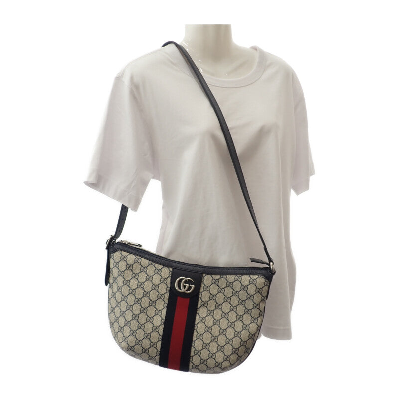 グッチ GUCCI オフィディア GGスモール 598125 2ZGMN 4076 ショルダーバッグ GGスプリームキャンバス シルバー金具 レディース メンズ【中古】【Aランク】