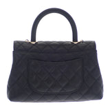 シャネル CHANEL ココハンドル XS A92990B0506194305 2WAYバッグ ハンドバッグ ショルダーバッグ キャビアスキン ブラック ゴールド金具 レディース【中古】【Aランク】