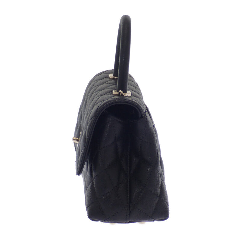シャネル CHANEL ココハンドル XS A92990B0506194305 2WAYバッグ ハンドバッグ ショルダーバッグ キャビアスキン ブラック ゴールド金具 レディース【中古】【Aランク】