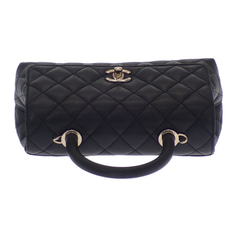 シャネル CHANEL ココハンドル XS A92990B0506194305 2WAYバッグ ハンドバッグ ショルダーバッグ キャビアスキン ブラック ゴールド金具 レディース【中古】【Aランク】