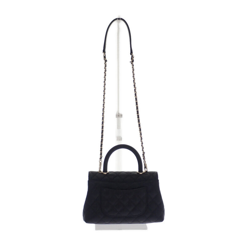 シャネル CHANEL ココハンドル XS A92990B0506194305 2WAYバッグ ハンドバッグ ショルダーバッグ キャビアスキン ブラック ゴールド金具 レディース【中古】【Aランク】