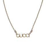 グッチ GUCCI スクリプト ‎777037 I4620 8078 ネックレス メタル ゴールド レディース【中古】【Aランク】
