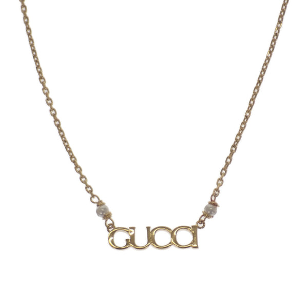 グッチ GUCCI スクリプト ‎777037 I4620 8078 ネックレス メタル ゴールド レディース【中古】【Aランク】