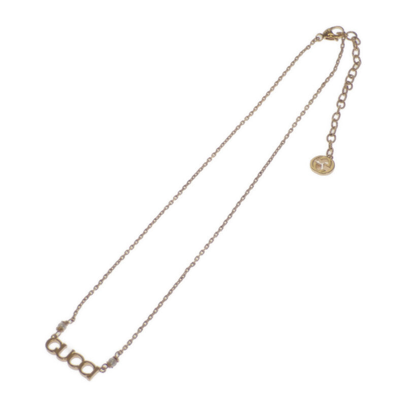 グッチ GUCCI スクリプト ‎777037 I4620 8078 ネックレス メタル ゴールド レディース【中古】【Aランク】