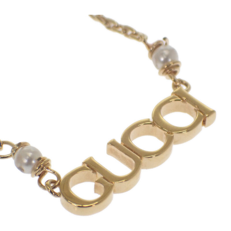 グッチ GUCCI スクリプト ‎777037 I4620 8078 ネックレス メタル ゴールド レディース【中古】【Aランク】