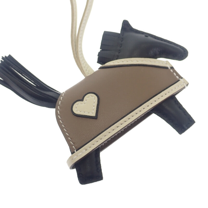 エルメス HERMES ロデオPM ロベオ・クール K刻印 バッグチャーム ラムスキン アニョーミロ ブラック エトゥープ クレ レディース【中古】【SAランク】