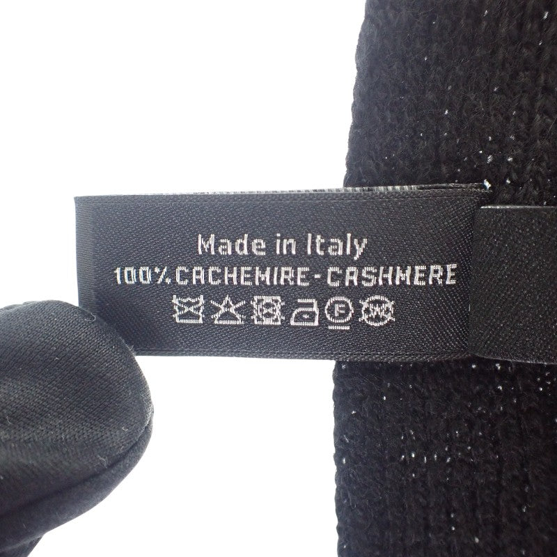 シャネル CHANEL ココマーク AAA738 B19157 94305 マフラー カシミヤ ブラック レディース【中古】【Aランク】