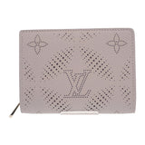 ルイヴィトン LOUIS VUITTON ポルトフォイユ・クレア M13470 二つ折り財布 モノグラムマヒナ ブルームグレー ピンク ゴールド金具 レディース【中古】【Aランク】