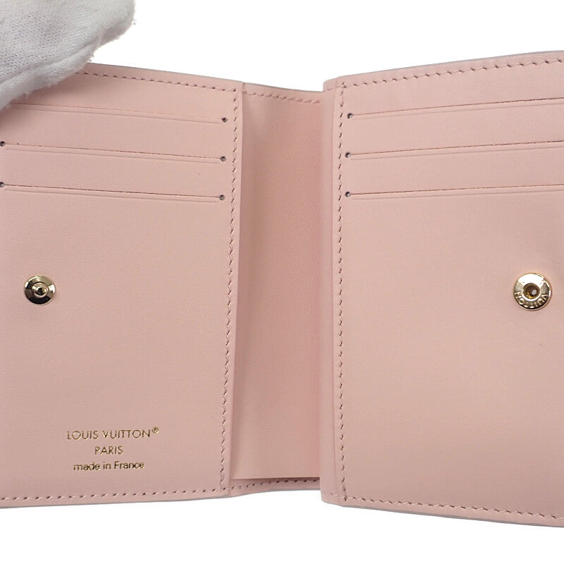 ルイヴィトン LOUIS VUITTON ポルトフォイユ・クレア M13470 二つ折り財布 モノグラムマヒナ ブルームグレー ピンク ゴールド金具 レディース【中古】【Aランク】 ルイヴィトン LOUIS VUITTON ポルトフォイユ・クレア M13470 二つ折り