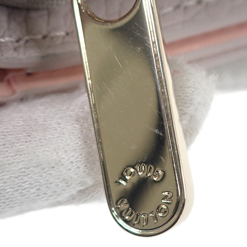 ルイヴィトン LOUIS VUITTON ポルトフォイユ・クレア M13470 二つ折り財布 モノグラムマヒナ ブルームグレー ピンク ゴールド金具 レディース【中古】【Aランク】