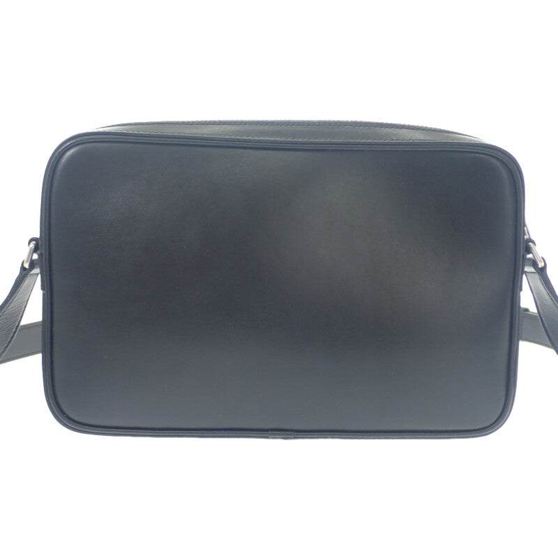 セリーヌ CELINE ミディアムメッセンジャー 194503DOT.38SI ショルダーバッグ カーフ ブラック シルバー金具 レディース メンズ ユニセックス【中古】【ABランク】