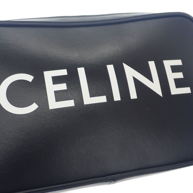セリーヌ CELINE ミディアムメッセンジャー 194503DOT.38SI ショルダーバッグ カーフ ブラック シルバー金具 レディース メンズ ユニセックス【中古】【ABランク】