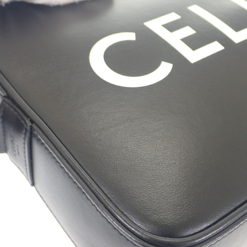 セリーヌ CELINE ミディアムメッセンジャー 194503DOT.38SI ショルダーバッグ カーフ ブラック シルバー金具 レディース メンズ ユニセックス【中古】【ABランク】