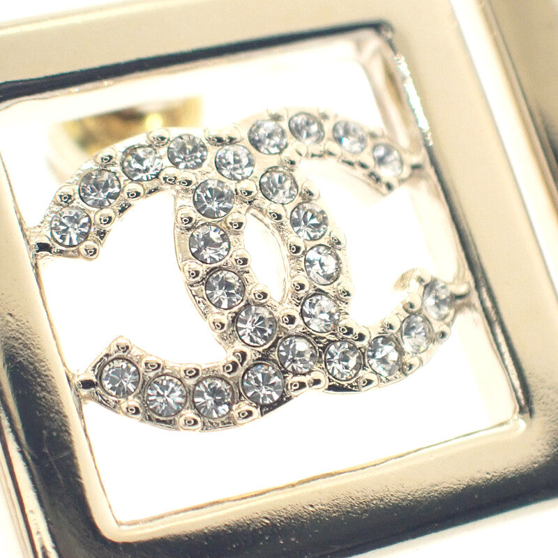 シャネル CHANEL スクエア ココマーク ABA287 B10466 NM942 ピアス メタル クリスタル ゴールド レディース【中古】【ABランク】