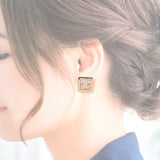 シャネル CHANEL スクエア ココマーク ABA287 B10466 NM942 ピアス メタル クリスタル ゴールド レディース【中古】【ABランク】