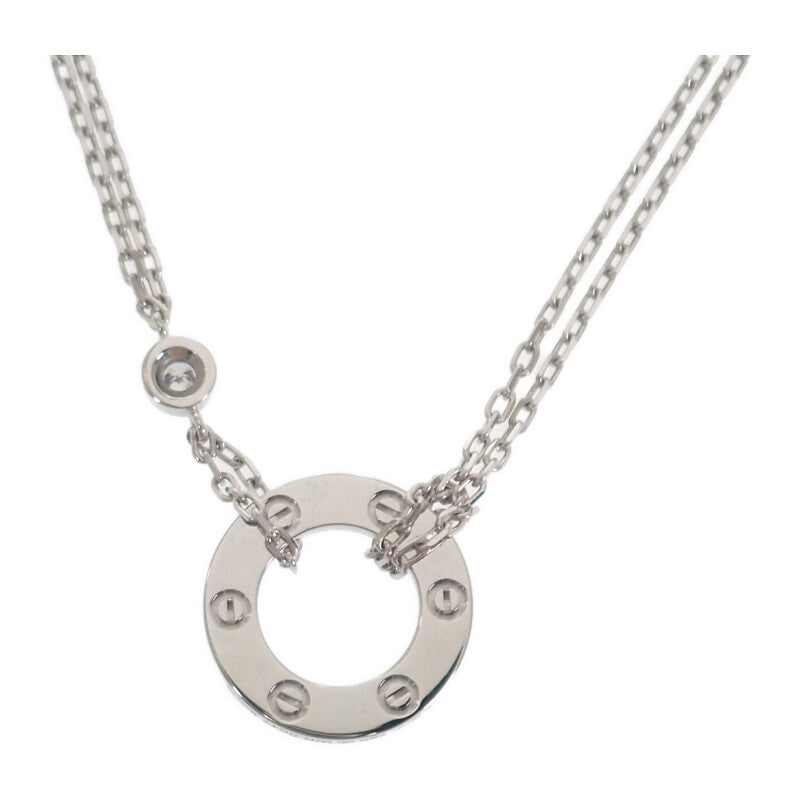 カルティエ CARTIER ラブ サークル B7219400 ネックレス K18ホワイトゴールド ダイヤモンド レディース【中古】【Aランク】